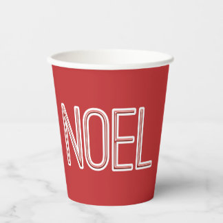 Tube Style Noel Paper Cups