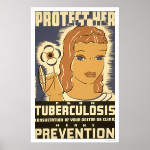 Tuberculosis Prevention 1938 WPA Poster