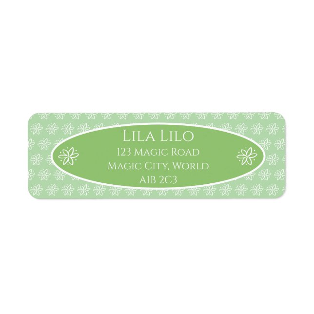 Tuberose Flowers Personalized Return Address Label (Front)