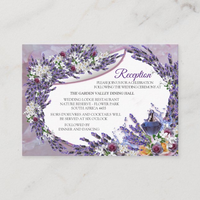 Tuberose & Lavender Blooms Enclosure Card (Front)