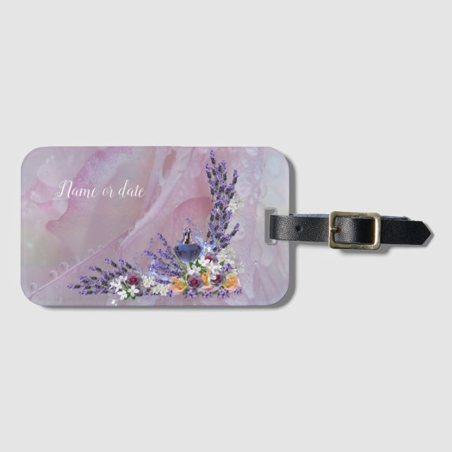 Tuberose & Lavender Blooms Luggage Tag (Front Horizontal)
