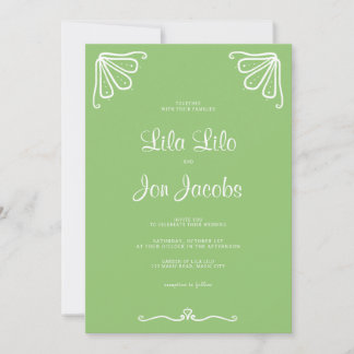 Tuberose Personalized Wedding Invitation
