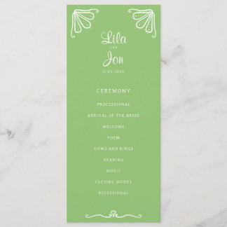 Tuberose Personalized Wedding Program Programme