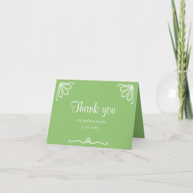 Tuberose Personalized Wedding Thank You Card (Front)