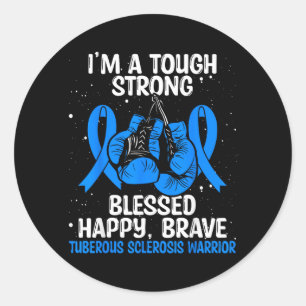 Tuberous Sclerosis Awareness Movement Tough Classic Round Sticker