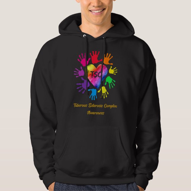 Tuberous Sclerosis Complex Awareness Hands Hoodie (Front)