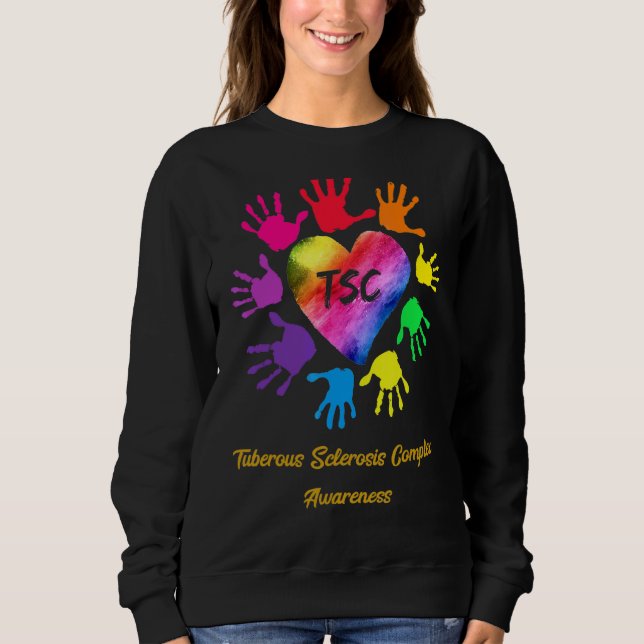 Tuberous Sclerosis Complex Awareness Hands Sweatshirt (Front)