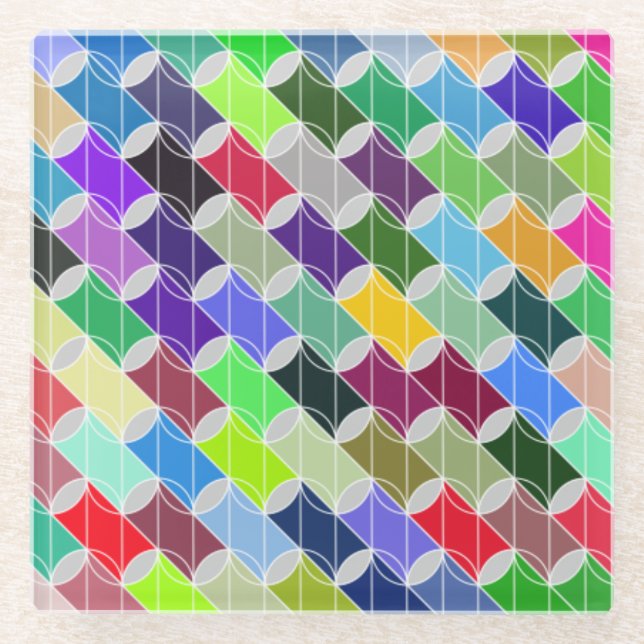 Tubes Glass Coaster (Front)