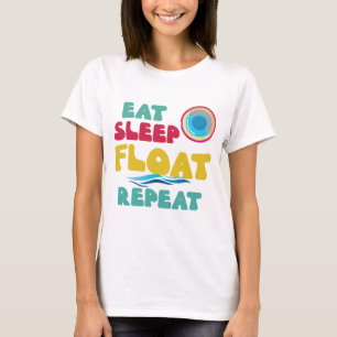 Tubing Floating T-Shirt River Drinking Summertime