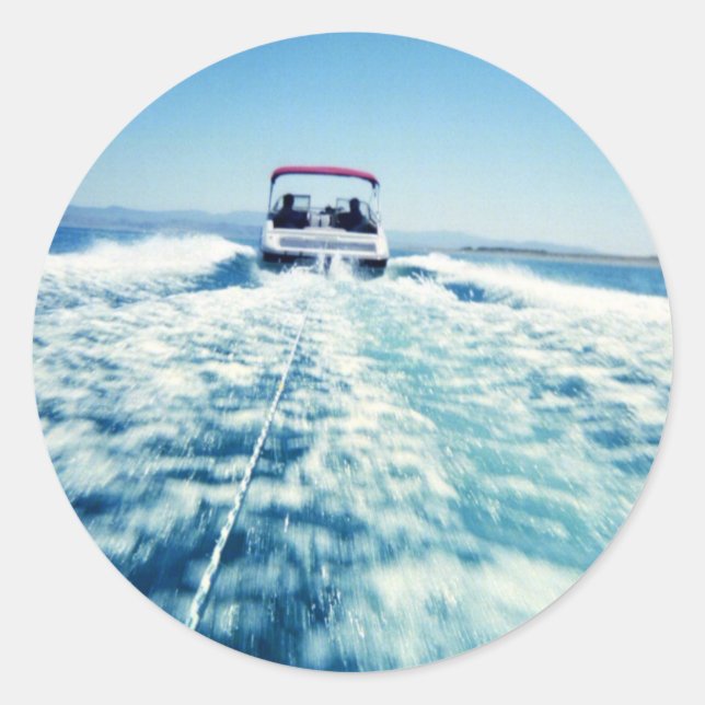 Tubing on Pyramid Lake Classic Round Sticker (Front)