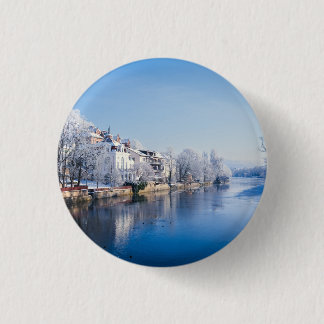 Tübingen, Germany after snowfall 3 Cm Round Badge