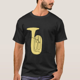 Tubist Brass Music One-Line Tuba T-Shirt