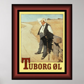 Tuborg ~ The Thirsty Man ~ Erik Henningsen ~ Poster