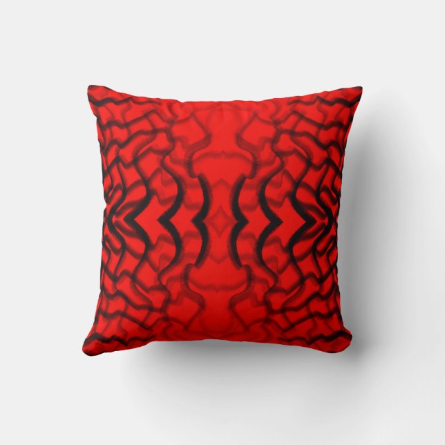 Tubular Black And Red Piping  Cushion (Back)