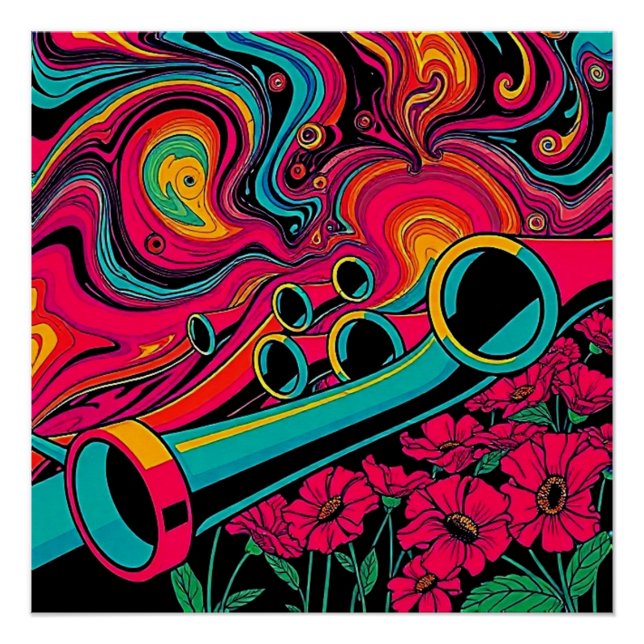 Tubular Floral 1 Poster (Front)