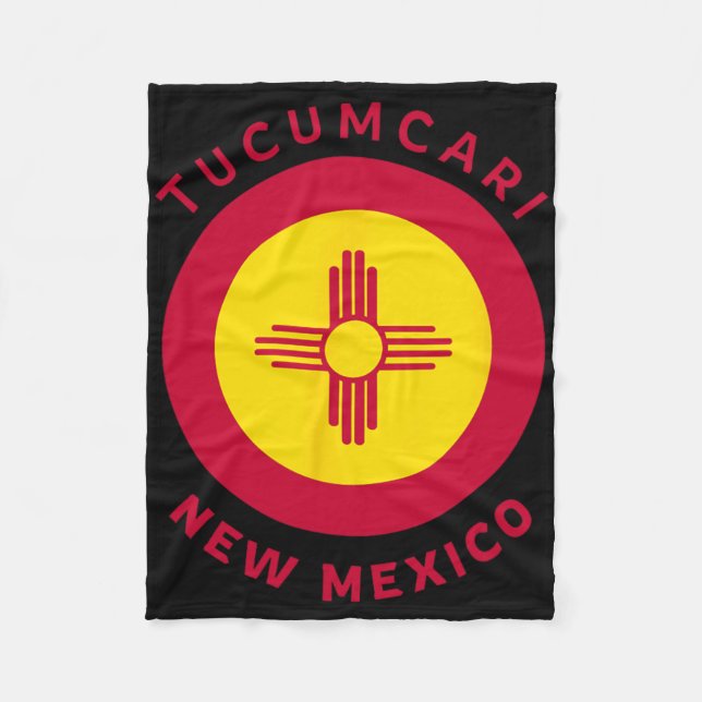 Tucari New Mexico Nm Flag Zia Souvenir  Fleece Blanket (Front)