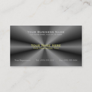 Tuck and Roll Charcoal Steel Business Card