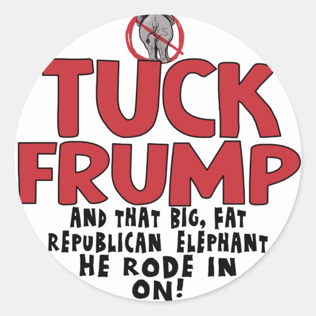 Tuck Frump Classic Round Sticker (Front)
