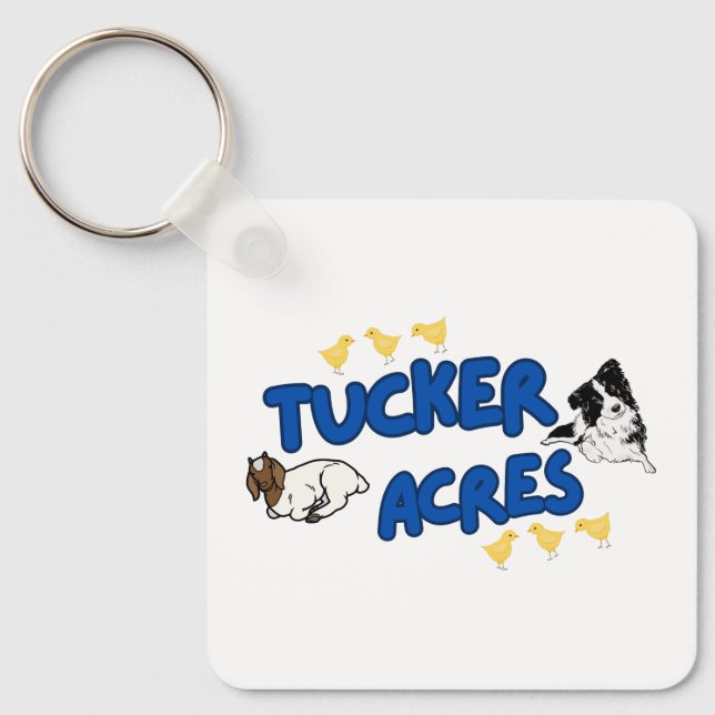 Tucker Acres Double Sided Keychain (Front)