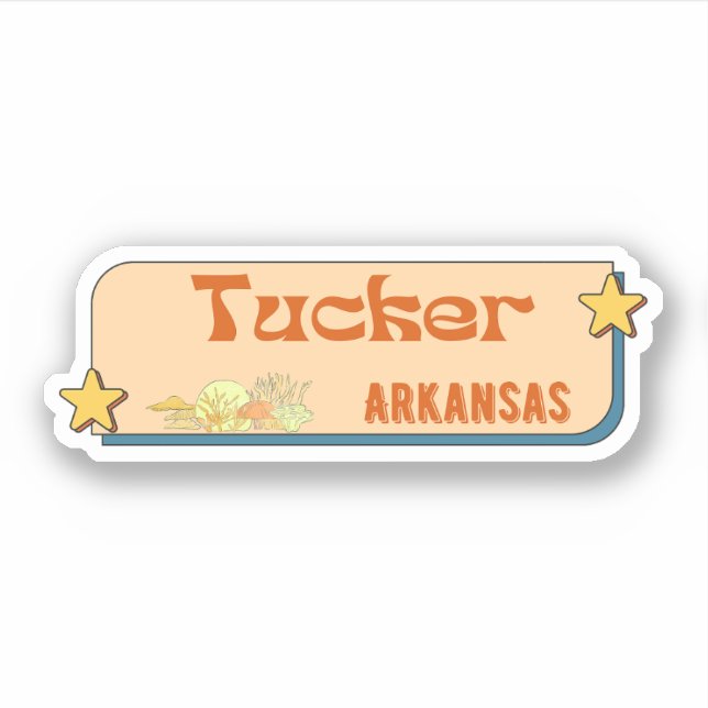 Tucker, Arkansas  Sticker (Front)