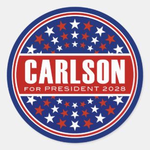 Tucker Carlson for President 2028 Classic Round Sticker
