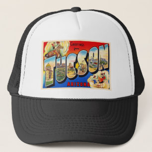 Tucson Arizona AZ Vintage Large Letter Postcard 1 Trucker Hat