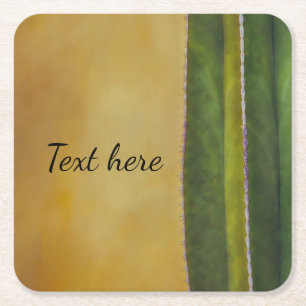 Tucson Arizona cactus Square Paper Coaster