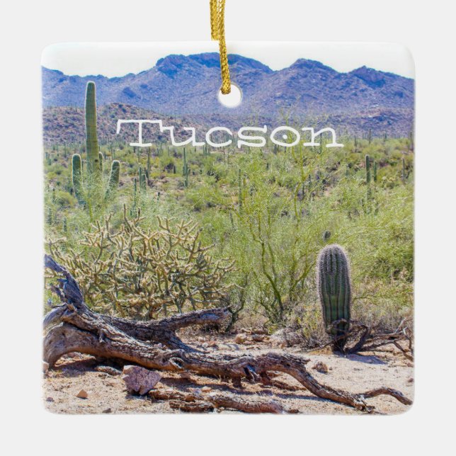 Tucson Arizona Ceramic Ornament (Front)
