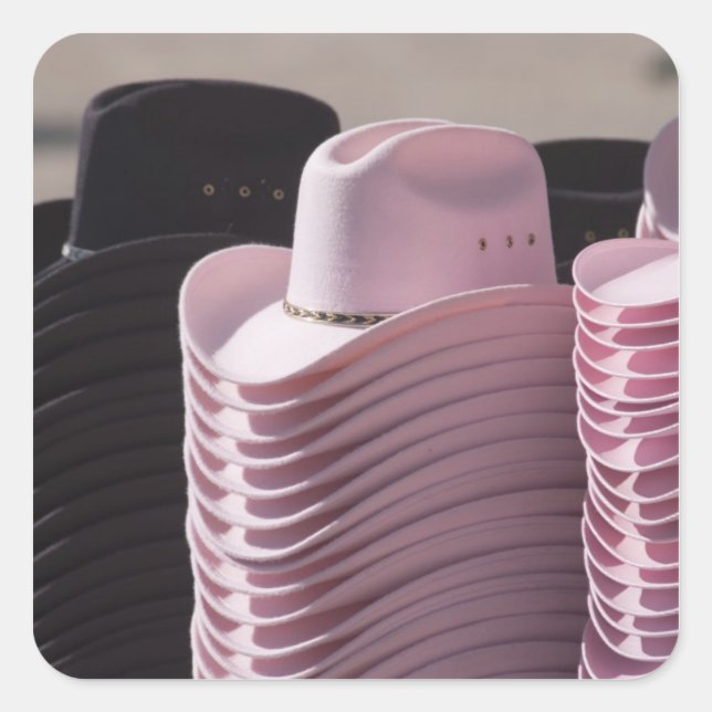 Tucson, Arizona. Cowboy hats for men and women Square Sticker (Front)