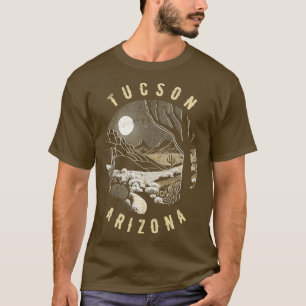 Tucson Arizona Desert At Night Painting2 T-Shirt