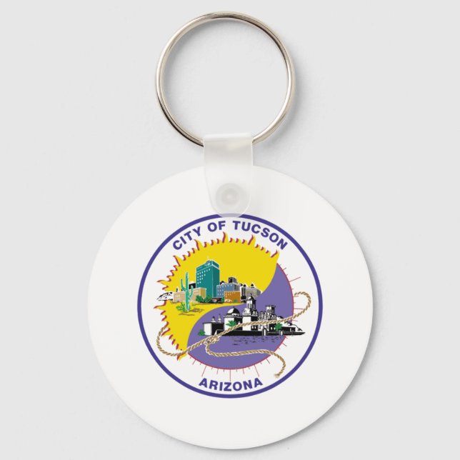 Tucson (Arizona) flag Keychain (Front)