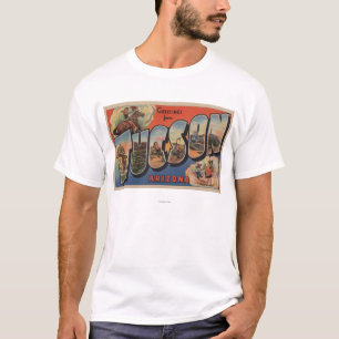 Tucson, Arizona - Large Letter Scenes T-Shirt