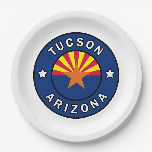 Tucson Arizona Paper Plate (Front)