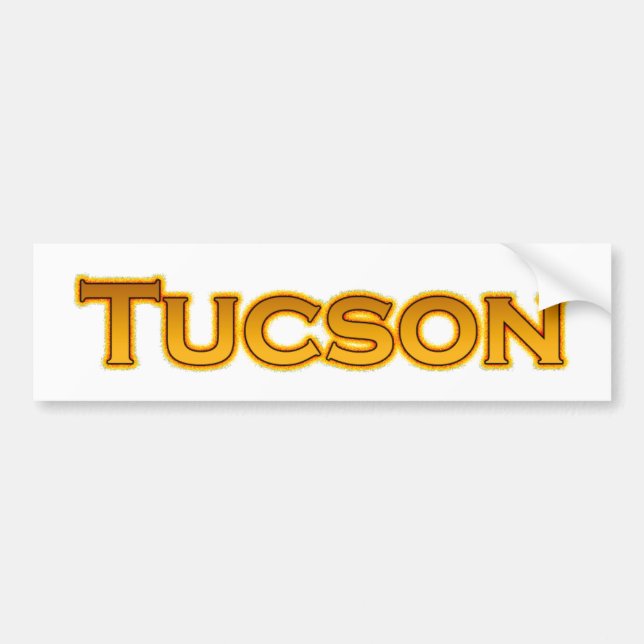 Tucson Arizona Text Logo Bumper Sticker (Front)