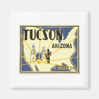 Tucson Arizona The Sunshine City Vintage Poster Magnet
