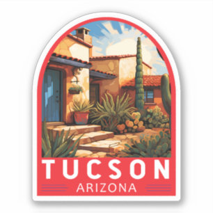 Tucson Arizona Travel Art Emblem