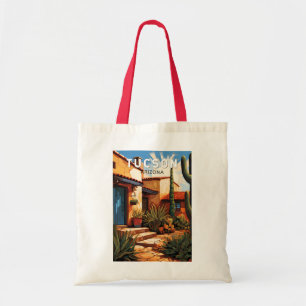 Tucson Arizona Travel Art Vintage Tote Bag