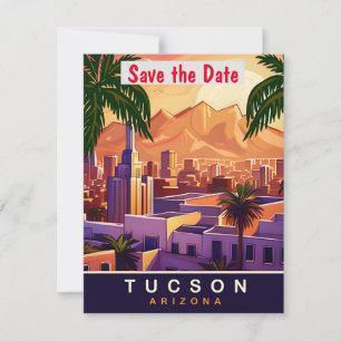 Tucson, Arizona, Travel Postcard, Save The Date