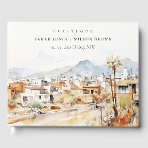 Tucson, Arizona Watercolor Landscape Wedding