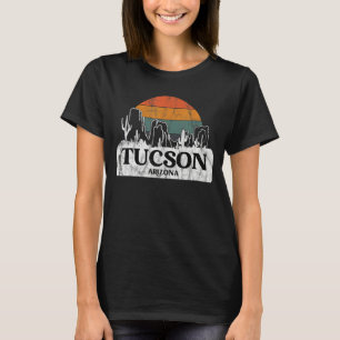 Tucson AZ Arizona Vintage sunset cactus mountain d T-Shirt