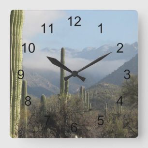 Tucson Desert Square Wall Clock