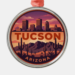 Tucson Skyline USA Metal Tree Decoration
