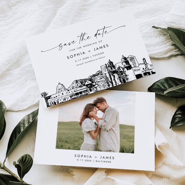 Tucson Skyline Wedding Save the Date Card (Creator Uploaded)