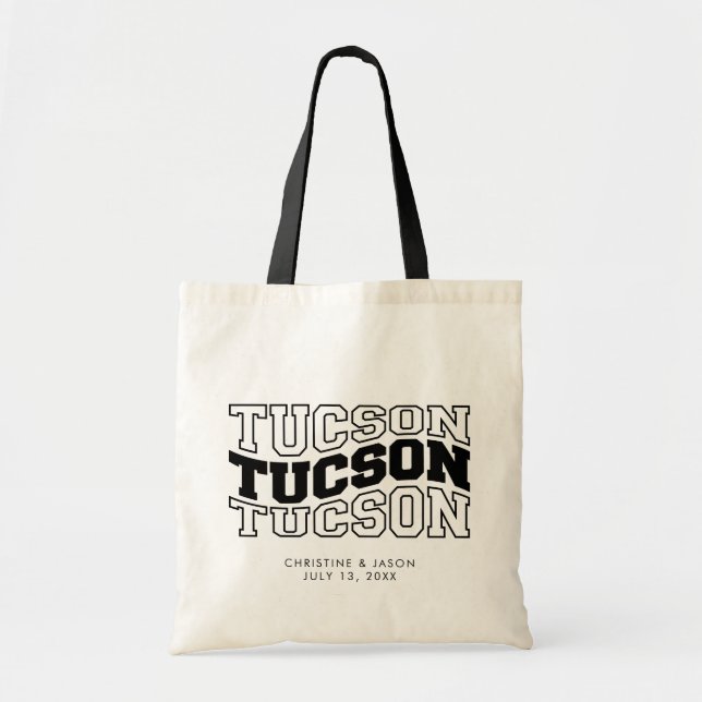 Tucson Wedding Welcome Tote Arizona Wedding Bag (Front)