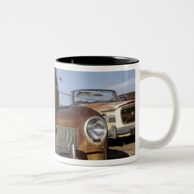 Tucumcari, New Mexico, United States. Route 66. Two-Tone Coffee Mug (Right)