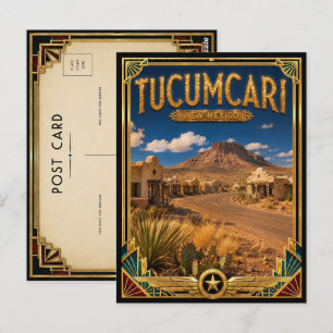 Tucumcari New Mexico Vintage Art Deco Golden Age Postcard