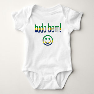 Tudo Bem! Brazil Flag Colours Baby Bodysuit