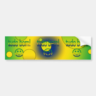 Tudo Bem! Brazil Flag Colours Pop Art Bumper Sticker