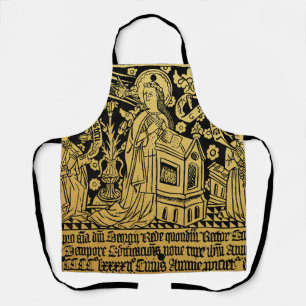 Tudor Brass Rubbing Annunciation Mary Angel Apron