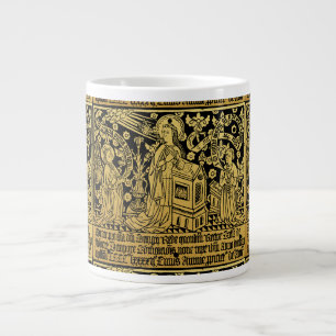 Tudor Brass Rubbing Annunciation Mary Angel Large Coffee Mug